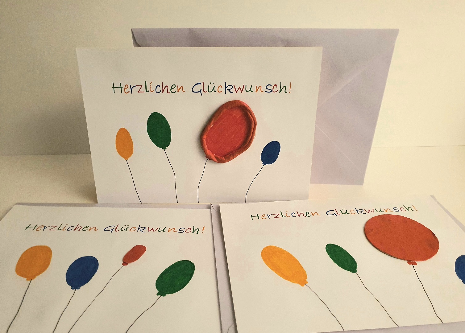 Glückwunschkarte - Luftballons